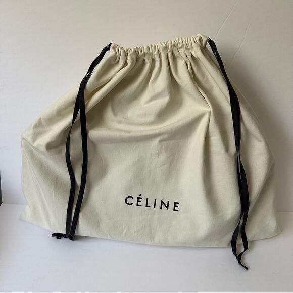 Celine Tri-Fold Black Grained Leather Shoulder Bag 2016 Collection Phoebe Philo - Picture 16 of 16